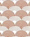 Swedish Linens Crib Fitted sheet - Rainbows Terracotta 140x70cm Bed Sheets and Pillow Cases