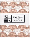 Swedish Linens Crib Fitted sheet - Rainbows Terracotta 140x70cm Bed Sheets and Pillow Cases