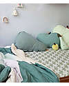Swedish Linens Crib Fitted sheet - Waves sage green 80x40cm Cradle Bed Linen