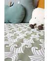 Swedish Linens Crib Fitted sheet - Waves sage green 80x40cm Cradle Bed Linen