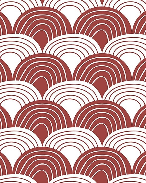 Swedish Linens Pillowcase - Rainbow - Burgundy - 25x20 cm - Organic Cotton Bed Sheets and Pillow Cases
