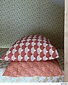 Swedish Linens Pillowcase - Rainbow - Burgundy - 25x20 cm - Organic Cotton Bed Sheets and Pillow Cases