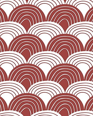 Swedish Linens Pillowcase - Rainbow - Burgundy - 25x20 cm - Organic Cotton Pillows