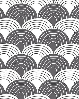 Swedish Linens Pillowcase - Rainbow - Graphite Gray - 25x20 cm - Organic Cotton Pillows