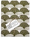 Swedish Linens Pillowcase - Rainbow - Olive Green - 25x20 cm - Organic Cotton Bed Sheets and Pillow Cases