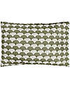 Swedish Linens Pillowcase - Rainbow - Olive Green - 25x20 cm - Organic Cotton Bed Sheets and Pillow Cases