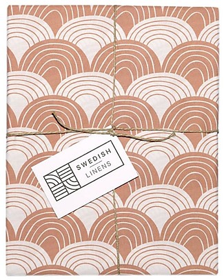Swedish Linens Pillowcase - Rainbow - Terracotta Pink - 25x20 cm - Organic Cotton Pillows