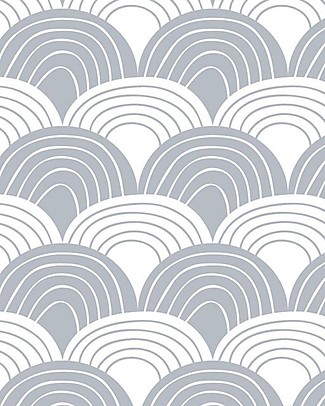 Swedish Linens Pillowcase - Rainbow - Tranquil Gray - 25x20 cm - Organic Cotton Pillows
