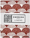 Swedish Linens Single Fitted sheet - Rainbows Burgundy 200x140cm Bed Sheets and Pillow Cases