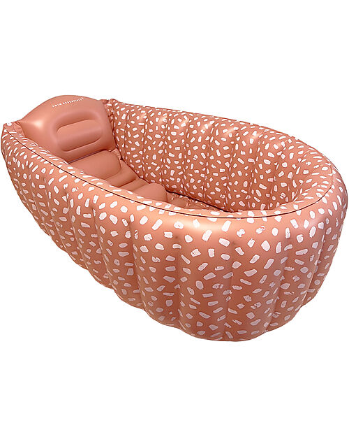 Swim Essentials Baby Bathtub - Red and White Polka Dots - Diameter 80cm - PVC Inflatable Pools