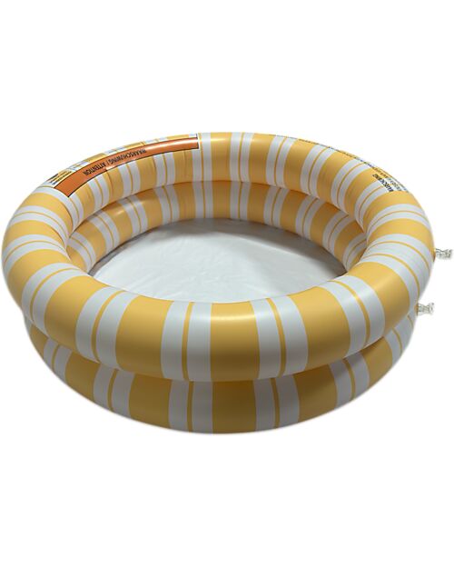 Swim Essentials Baby Swimming Pool - Orange Stripes Print - Diameter 60cm - PVC Inflatable Pools