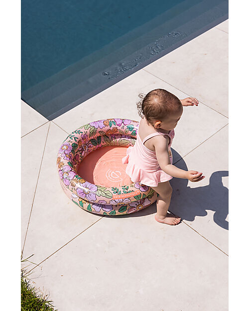 Swim Essentials Baby Swimming Pool - Rose Blossom Print - Diameter 60cm - PVC Inflatable Pools