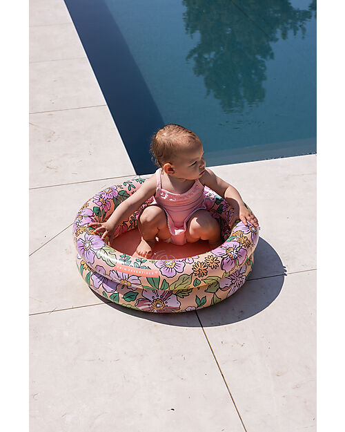 Swim Essentials Baby Swimming Pool - Rose Blossom Print - Diameter 60cm - PVC Inflatable Pools