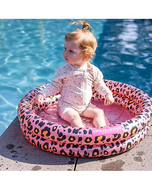 Swim Essentials Baby Swimming Pool - Rose Gold Leopard Print - Diameter 60cm - PVC Inflatable Pools