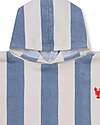 Swim Essentials Beach Poncho - Catch Of The Day - White and Blue Stripes - 65x65 cm - 100% Organic Cotton Towels And Flannels
