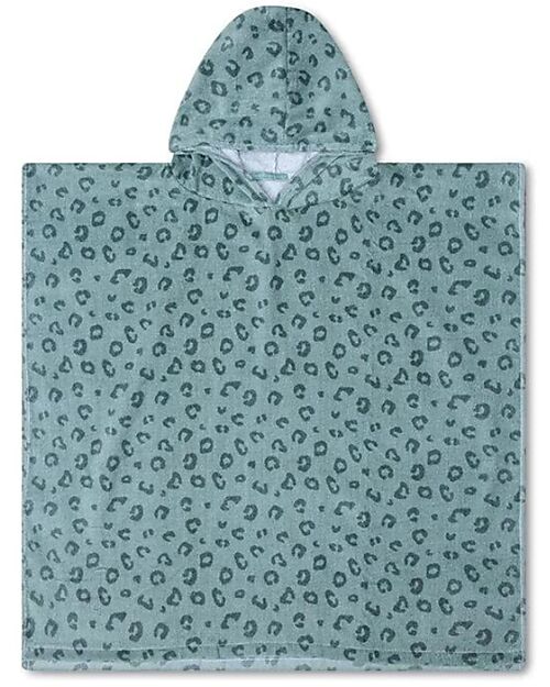Swim Essentials Beach Poncho - Green Leopard Print - Dimensions 65x65 - 100% Cotton Towels And Flannels