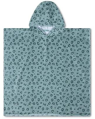 Swim Essentials Beach Poncho - Green Leopard Print - Dimensions 65x65 - 100% Cotton Towels And Flannels