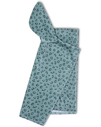 Swim Essentials Beach Poncho - Green Leopard Print - Dimensions 65x65 - 100% Cotton Towels And Flannels