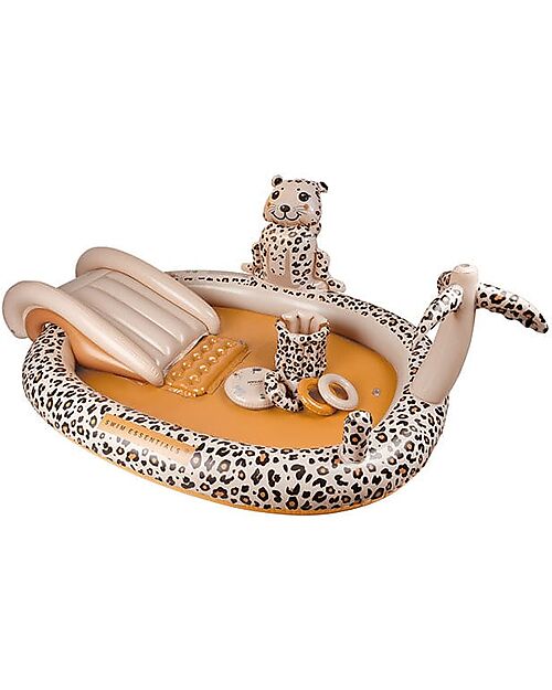 Swim Essentials Children's Play Pool - Beige Leopard Print - Diameter 203cm - PVC Inflatable Pools