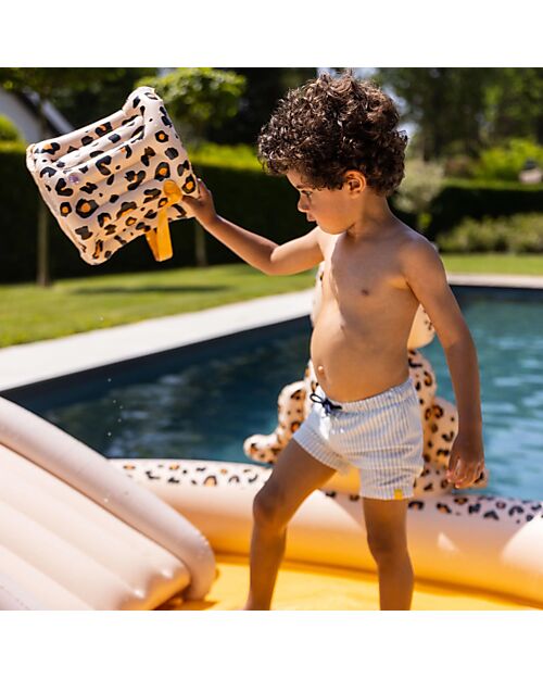 Swim Essentials Children's Play Pool - Beige Leopard Print - Diameter 203cm - PVC Inflatable Pools