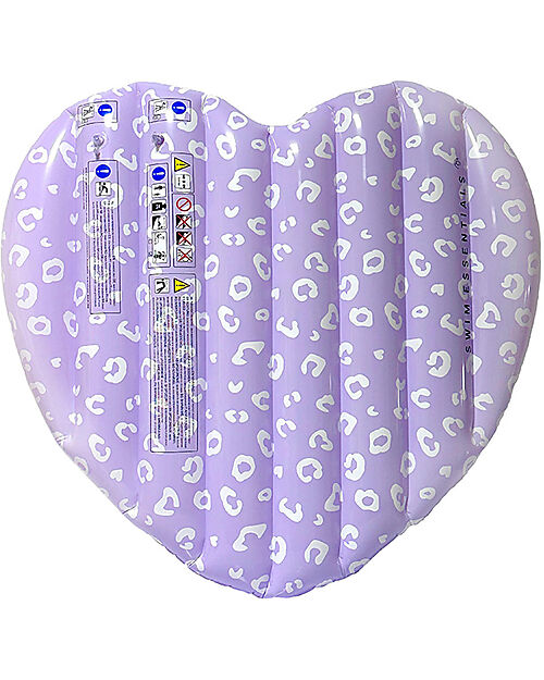 Swim Essentials Heart Version Lie-on - Lila Leopard Print - Length 150cm Beach Toys