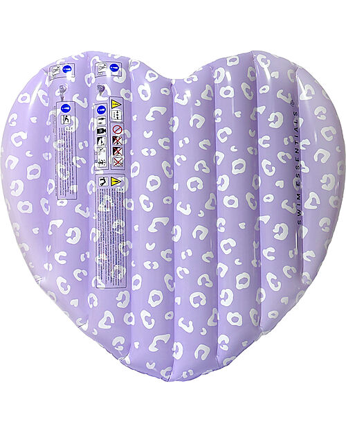 Swim Essentials Heart Version Lie-on - Lila Leopard Print - Length 150cm Beach Toys