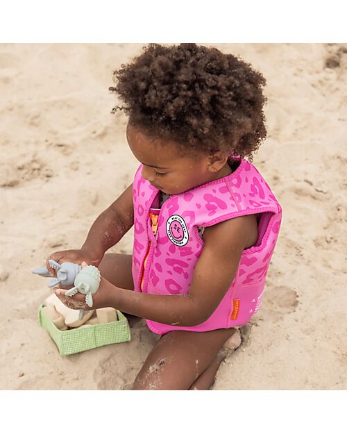 Swim Essentials Life Jacket - 4-6 Years - Pink Leopard Print - Foam Beach Toys