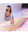 Swim Essentials Luxe Version Lie-on - Rainbow Glitter Print - Length 177cm Beach Toys