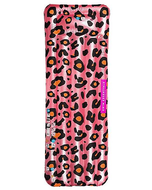 Swim Essentials Luxe Version Lie-on - Rose Gold Leopard Print - Length 177cm Beach Toys
