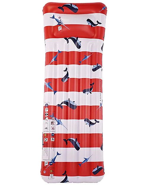 Swim Essentials Luxe Version Lie-on - Shark Print - Length 177cm Beach Toys