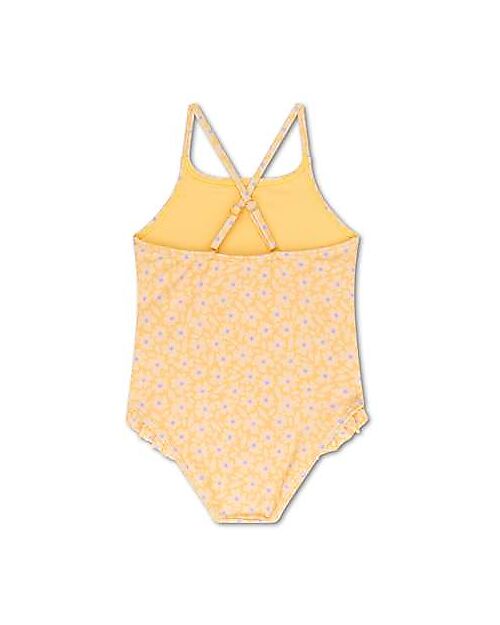 Swim Essentials One-Piece Swimsuit - Florish Yellow - UPF 50+ Fabric Swimsuits