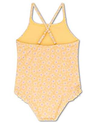 Swim Essentials One-Piece Swimsuit - Florish Yellow - UPF 50+ Fabric Swimsuits