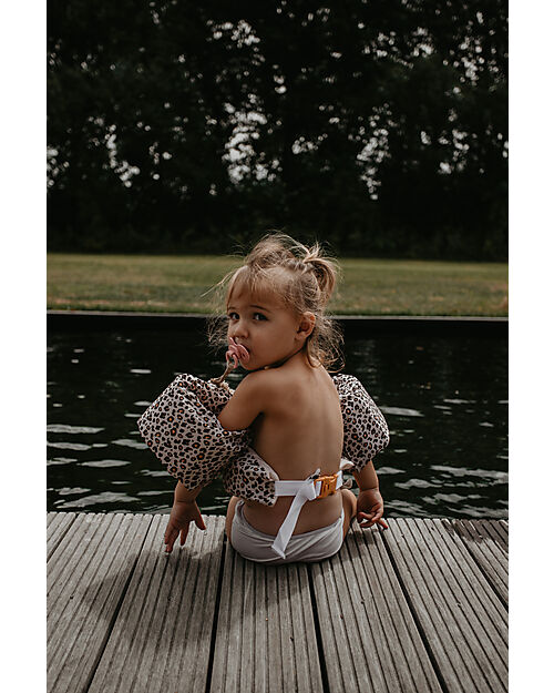 Swim Essentials Puddle Jumper - 2-6 Years - Beige Leopard Print - Foam Beach Toys