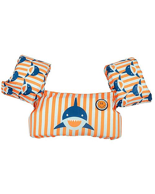 Swim Essentials Puddle Jumper - 2-6 Years - Stripes Shark Print - Foam Beach Toys