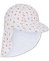 Swim Essentials Swim Cap with Visor and Long Neck Flap - Cozy Hearts - UPF 50+ Fabric Sunhats
