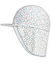 Swim Essentials Swim Cap with Visor and Long Neck Flap - Florish Green - UPF 50+ Fabric Sunhats