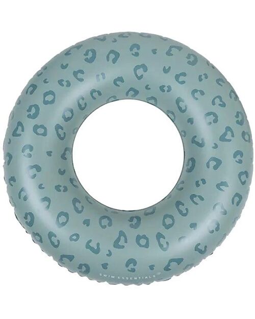 Swim Essentials Swim Ring - Green Leopard Print - Diameter 90cm - PVC Beach Toys