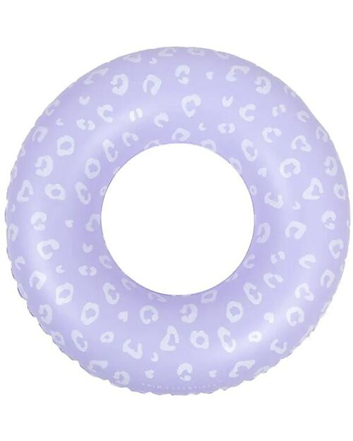 Swim Essentials Swim Ring - Lila Leopard Print - Diameter 90cm - PVC Beach Toys