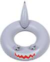 Swim Essentials Swim Ring with Animal - Grey Shark Print - Diameter 55cm - PVC Beach Toys