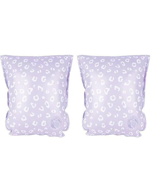 Swim Essentials Swimming Armbands - 0-2 Years - Lila Leopard Print - PVC Beach Toys