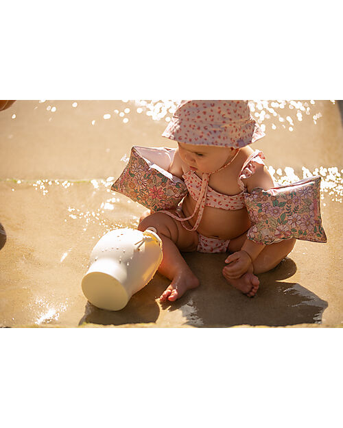 Swim Essentials Swimming Armbands - 0-2 Years - Pink Floral Print - PVC Beach Toys
