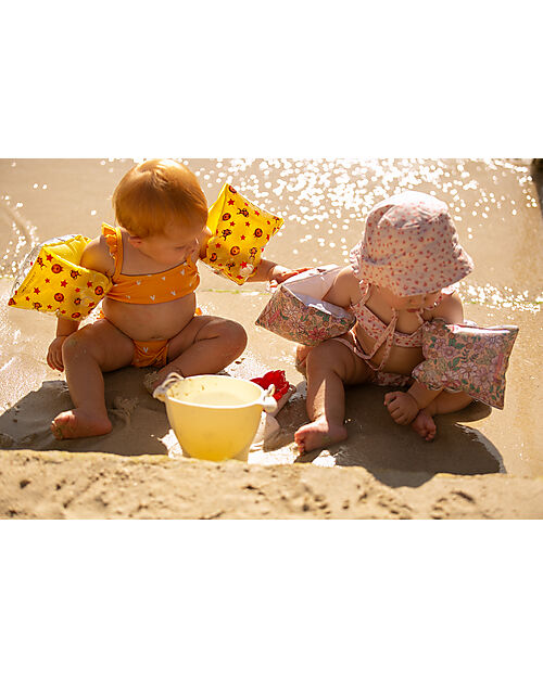 Swim Essentials Swimming Armbands - 0-2 Years - Pink Floral Print - PVC Beach Toys