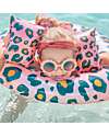 Swim Essentials Swimming Armbands - 2-6 Years - Rose Gold Leopard Print - PVC Beach Toys