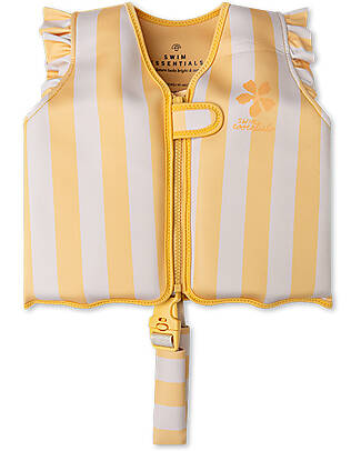 Swim Essentials Swimming Vest - Yellow Flower Market - Stripes - White and Yellow Beach Toys