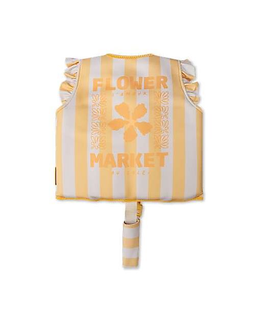 Swim Essentials Swimming Vest - Yellow Flower Market - Stripes - White and Yellow Beach Toys