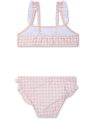 Swim Essentials UV Bikini - Apricot Check Print - UPF50+ Fabric Bikinis And Tankinis