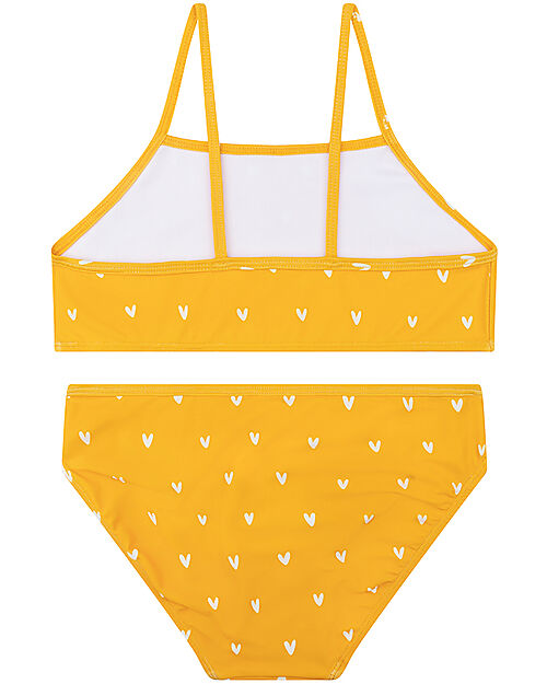 Swim Essentials UV Bikini - Orange wih Hearts Print - UPF50+ Fabric Bikinis And Tankinis