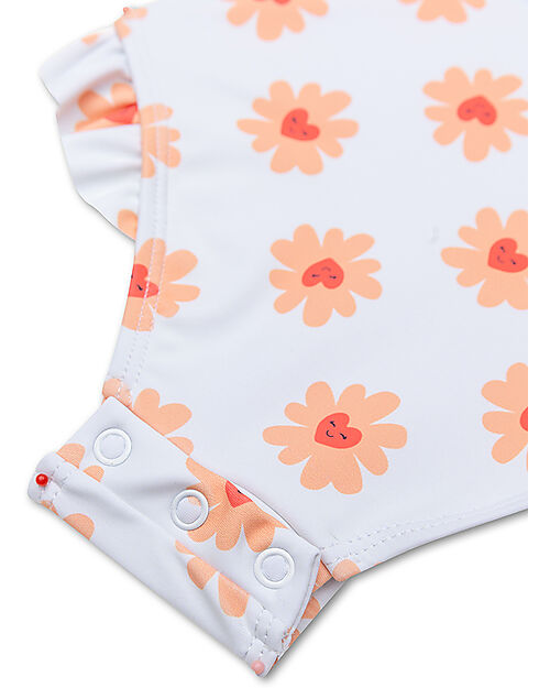 Swim Essentials UV Full Swimsuit - Flower Hearts Print - UPF50+ Fabric Swimsuits