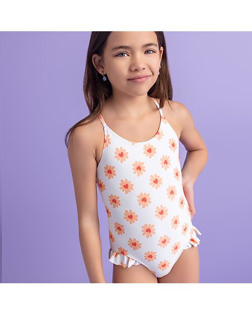 Swim Essentials UV Full Swimsuit - Flower Hearts Print - UPF50+ Fabric Swimsuits