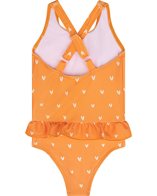 Swim Essentials UV Full Swimsuit - Orange Hearts Print - UPF50+ Fabric Swimsuits